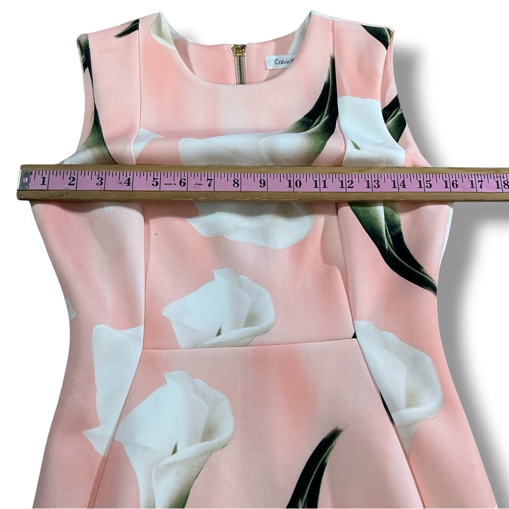 Sleeveless Pink Calla Lily Midi Dress - Picture 10 of 13